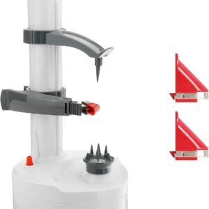 Electric Potato Peeler - Automatic Apple Peeling Machine (3 Blades White)