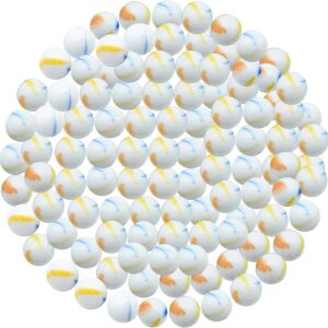 Colorful Cat's Eye Glass Marbles in Bag, Outdoor Games & Sports Toys (40pcs Milky)