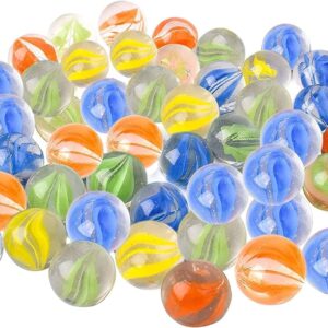Colorful Cat's Eye Glass Marbles in Bag, Outdoor Games & Sports Toys (40 Pcs Colour)