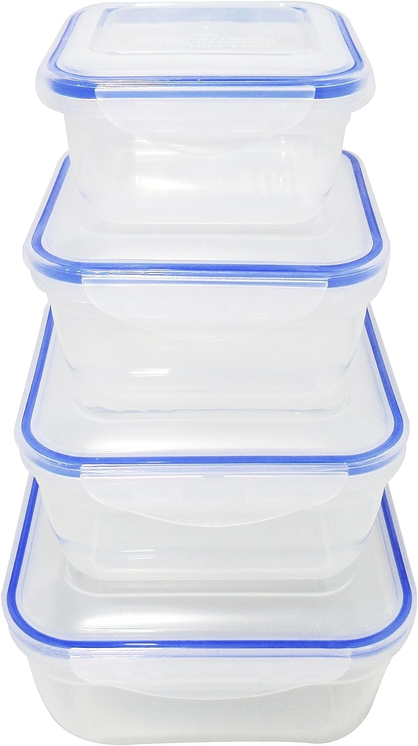 Food Storage Containers with lids 4pcs sets Meal Prep Lunch Plastic Boxes