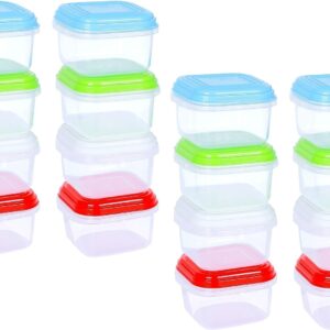 Baby food container Freezer Cube Trays Weaning Pots Tubs Stacking Containers (Pack 16 Mini)