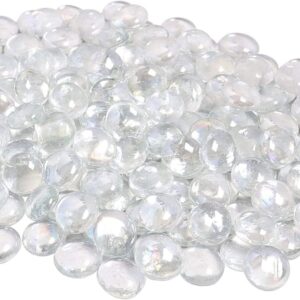 Glass Pebbles for Decoration in Fish Tanks, Aquariums, and Vases - Clear 180 PCS