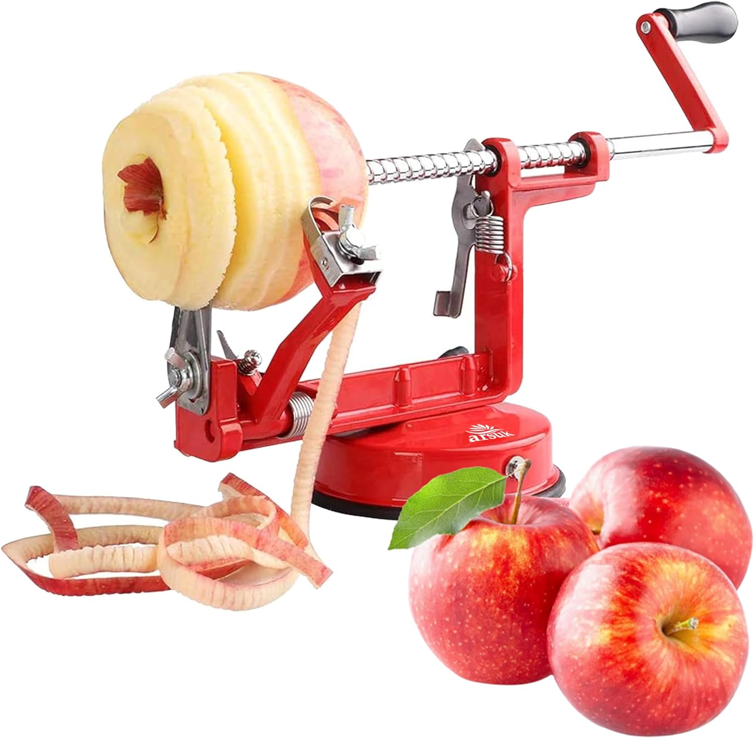 Apple Peeler - Potato and Vegetable Peelers for Kitchen, Fruit Peeling Machine, Stainless Steel Corer Cutter Slicer Spiral Peel Tool