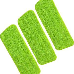 3 Pack Microfiber Replacement Mop Refill Pads 41 x 14 cm (Green)